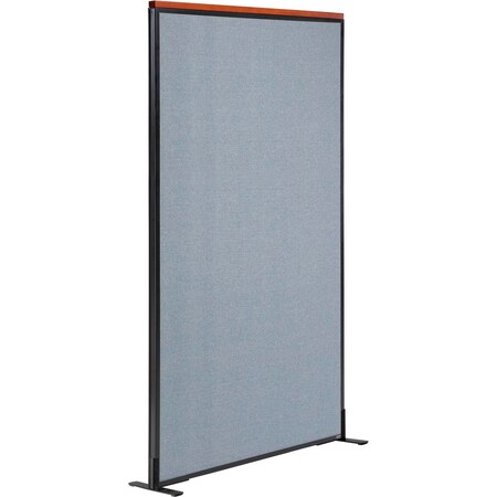 Interion By Global Industrial Interion Deluxe Freestanding Office Partition Panel, 36-1/4inW x 73-1/2inH, Blue 694849FBL